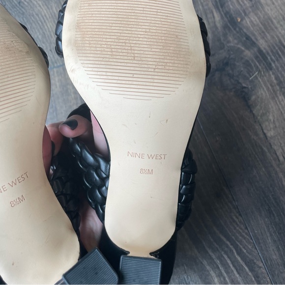 Nine West Braided Square Toe Kitten Heels - Picture 3 of 7